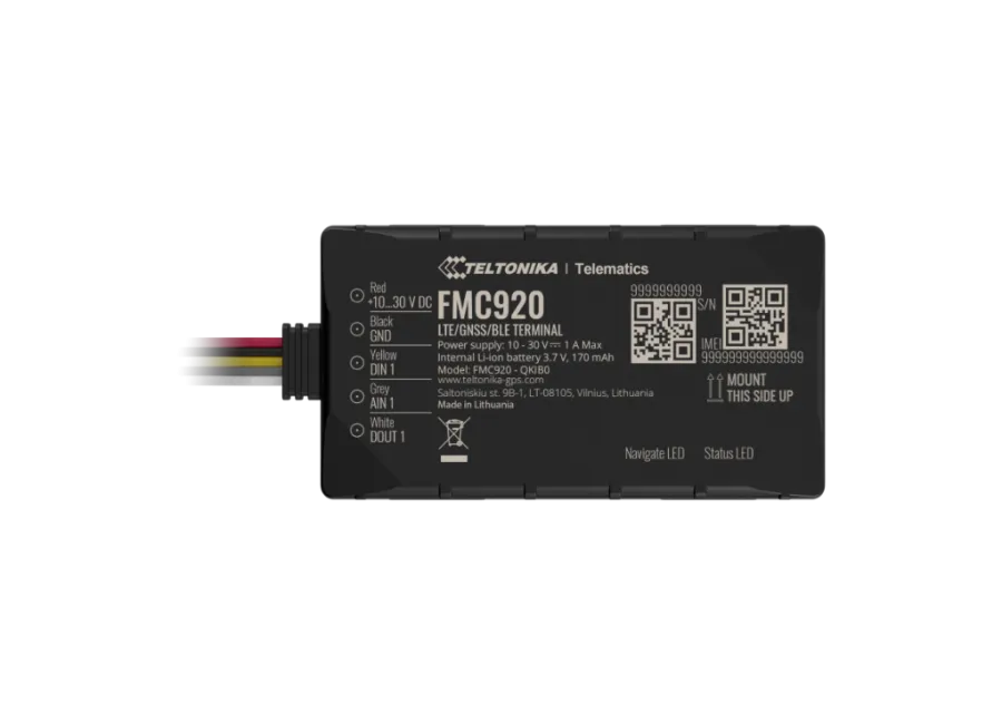 Teltonika FMC920-E 4G LTE transporto priemonių GPS seklys – Tikslus pozicionavimas ir nuotolinis sustabdymas